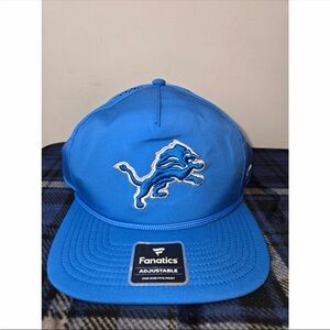 Detroit Lions Fanatics Cryptic Blue Trucker Adjustable Hat